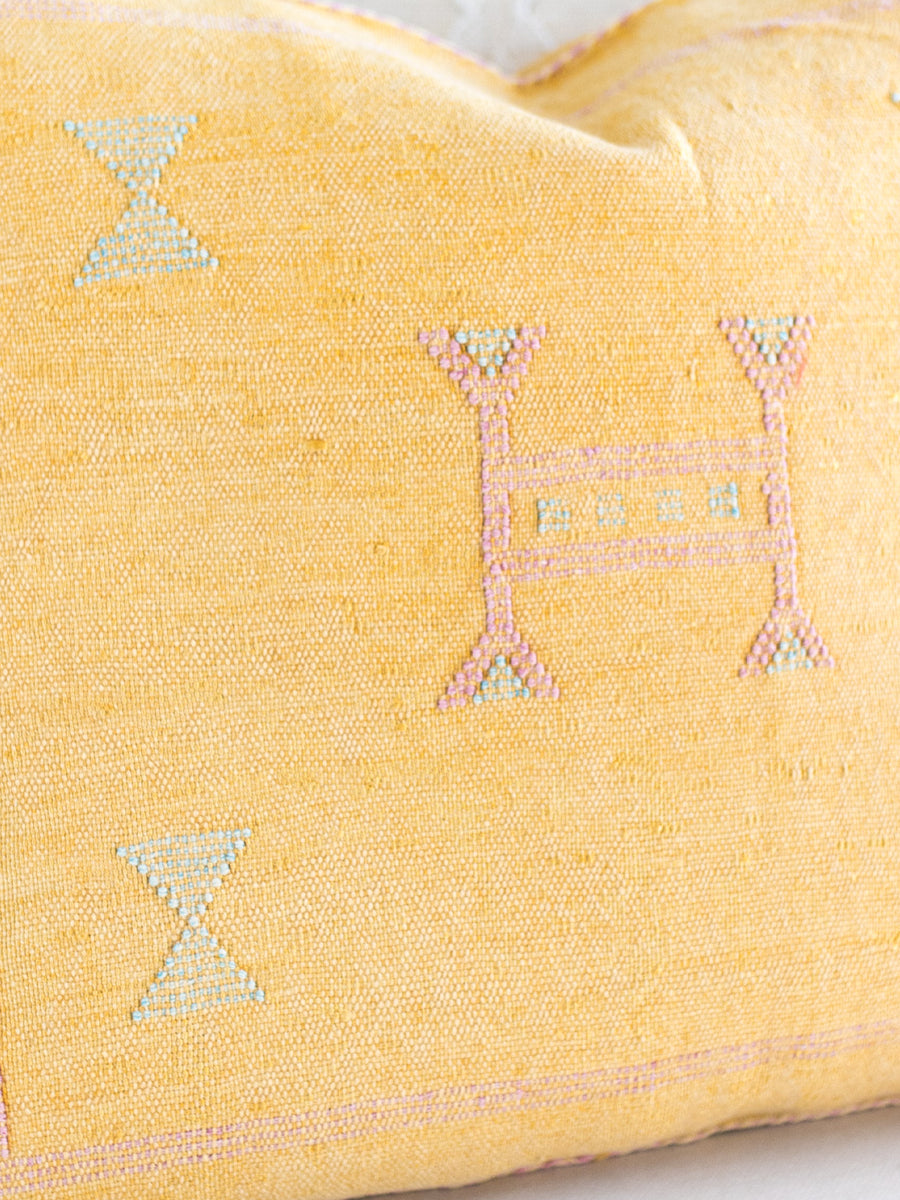 Cactus Silk Cushion Blush & Ochre