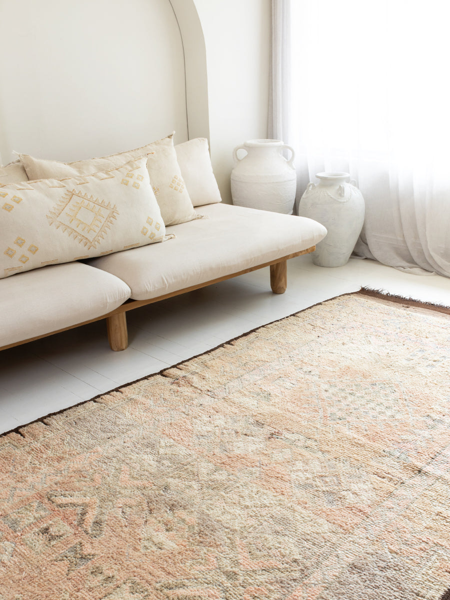 Oriana Vintage Moroccan Rug Blush & Ochre
