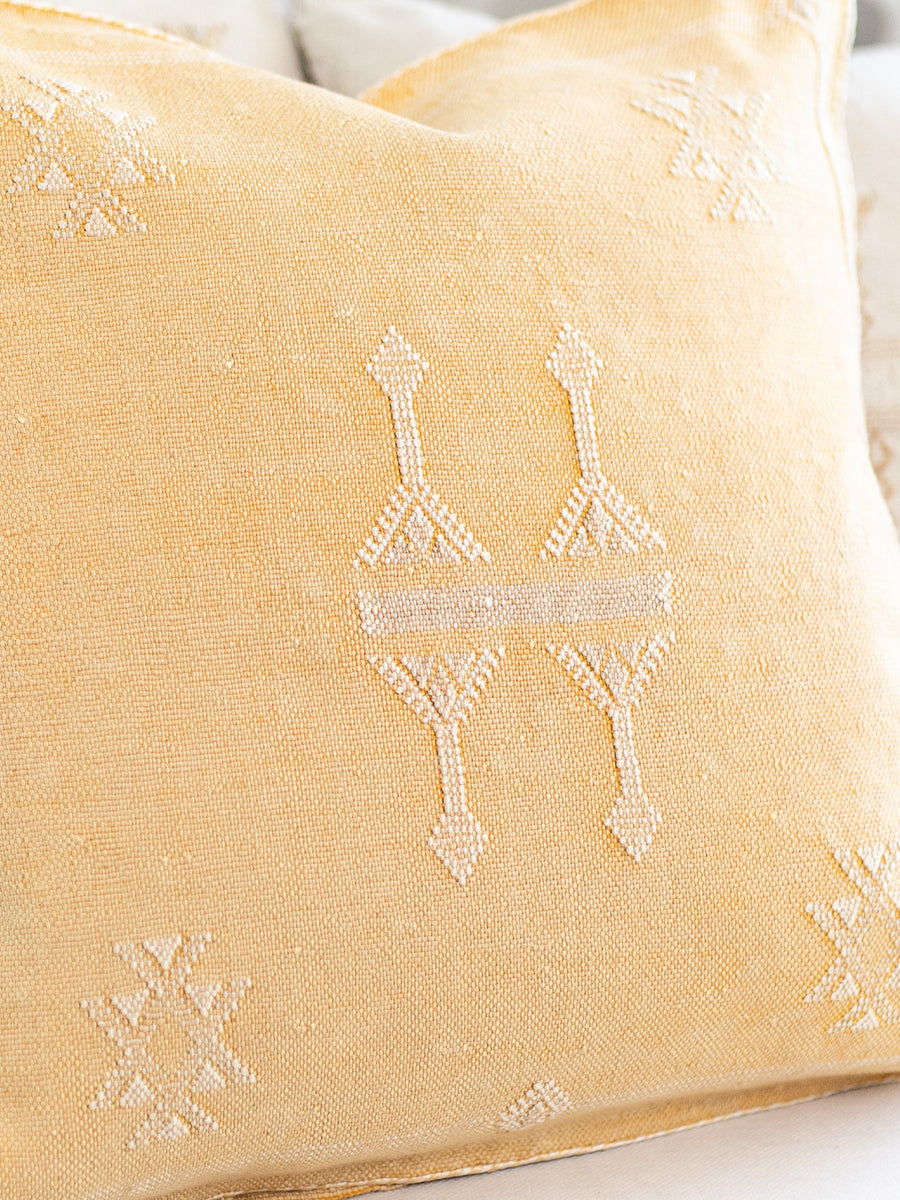 Cactus Silk Cushion Blush & Ochre