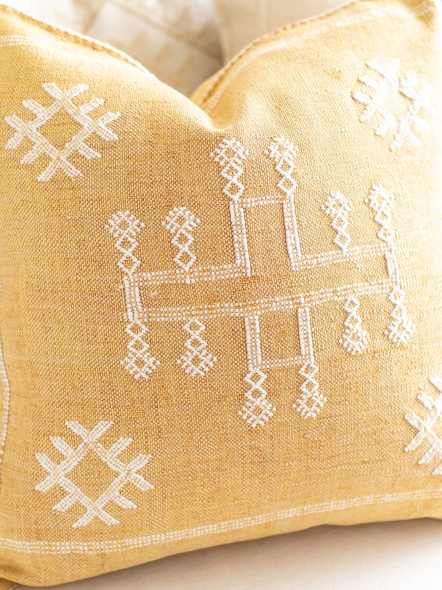 Cactus Silk Cushion Blush & Ochre