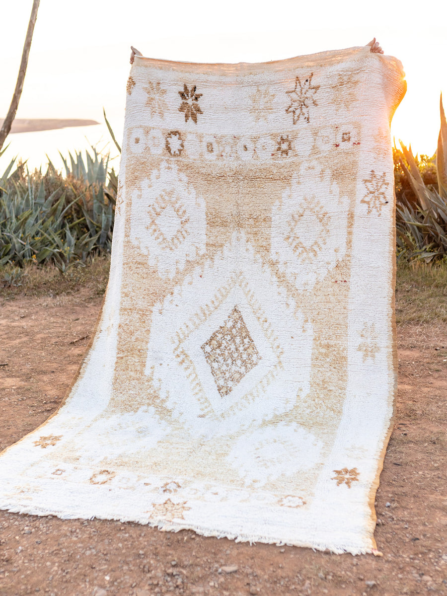 Sundail ~ Vintage Moroccan Rug ☽·ﾟ – Blush & Ochre